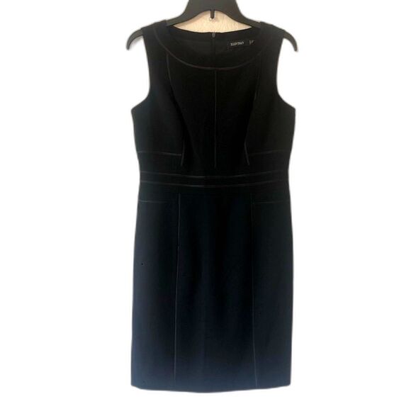 Ellen Tracy Sleeveless Sheath Dress Black Size 8 Office Business Casual - Picture 1 of 15